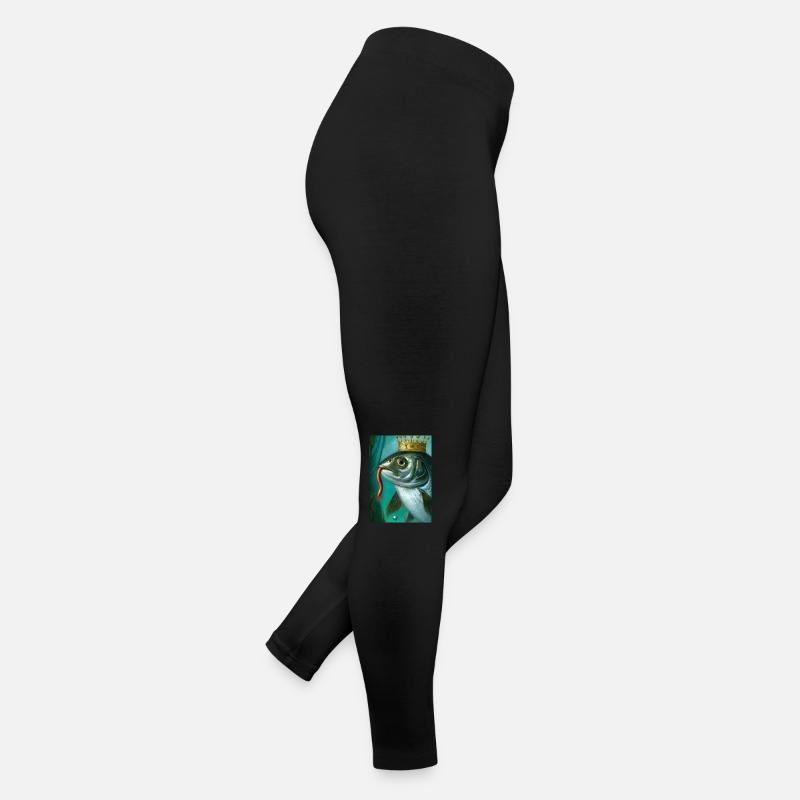 Fisch mit Krone Frauen Jersey Leggings