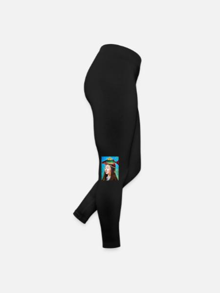 Frauen Fischkrone - Frauen Jersey Leggings - Schwarz - Rechts