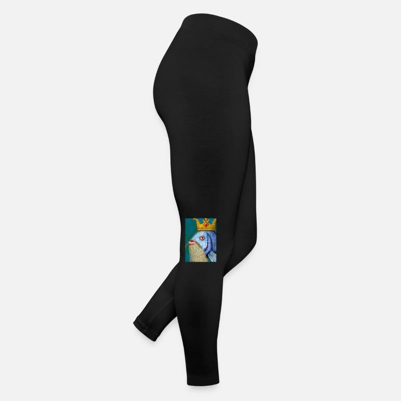 Fisch mit Krone Frauen Jersey Leggings