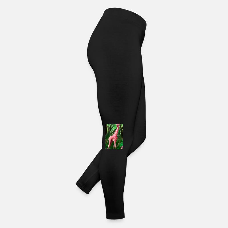 Rosa Giraffe Frauen Jersey Leggings