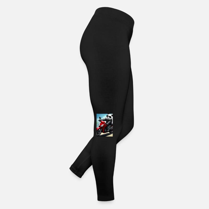 Motorrad-Panda Frauen Jersey Leggings