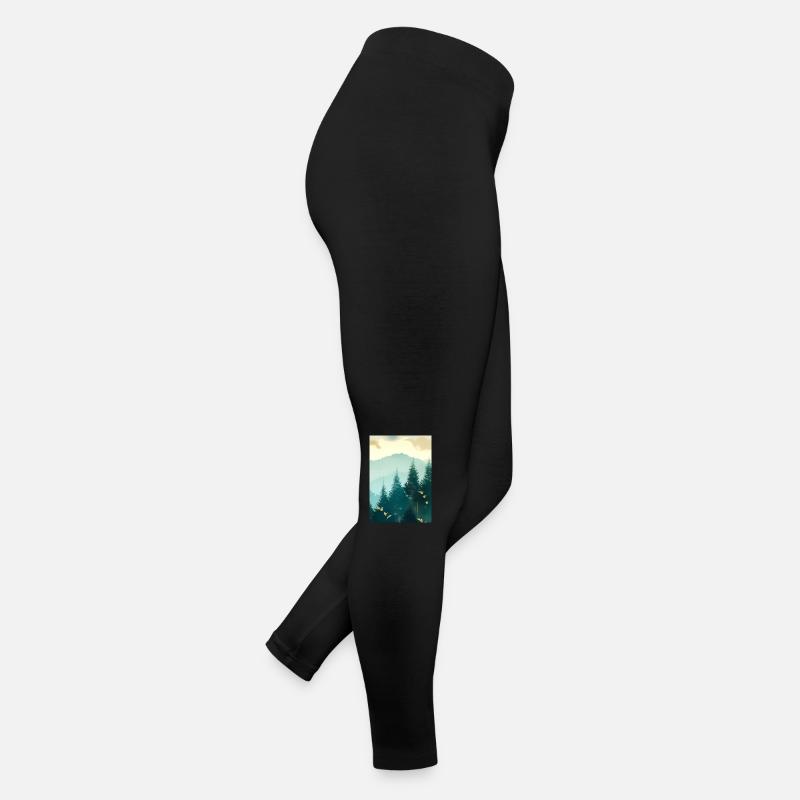 Nebliger Wald Frauen Jersey Leggings