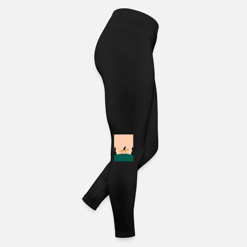 Katze reitet Pferd Minimal Frauen Jersey Leggings