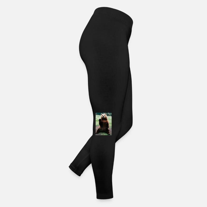 Niedlicher Hallo-Bär Frauen Jersey Leggings