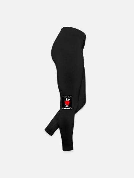 liebe grüße an alle - Frauen Jersey Leggings - Schwarz - Rechts