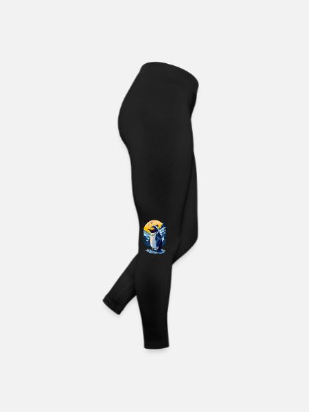Pingouin mignon - Legging en jersey Femme - noir - Droite