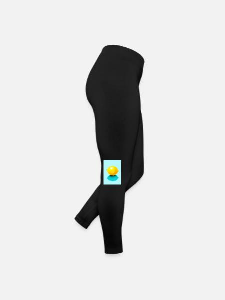 Zitrusfrüchte - Frauen Jersey Leggings - Schwarz - Rechts