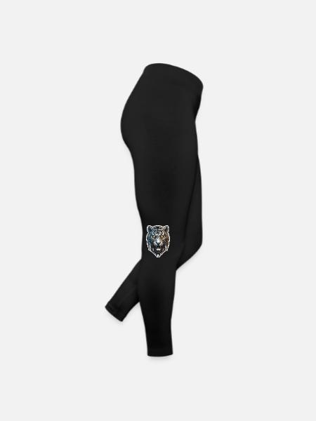 tigre cyberpunk tatouage style japonais - Legging en jersey Femme - noir - Droite