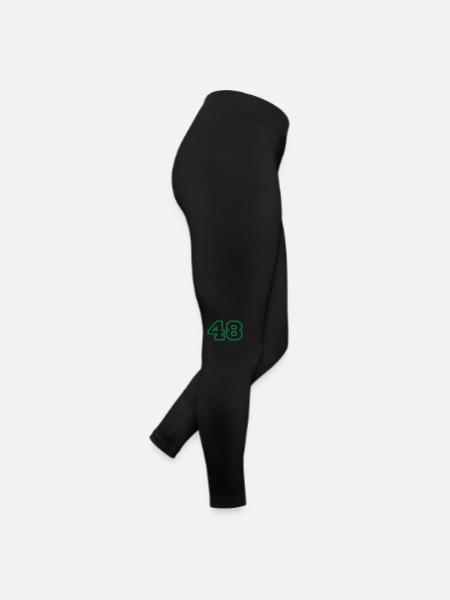 Number 48 green sport - Women’s Jersey Leggings - black - Right