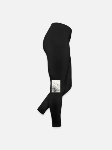 Abstrakte Aquarellmalerei - Frauen Jersey Leggings - Schwarz - Rechts