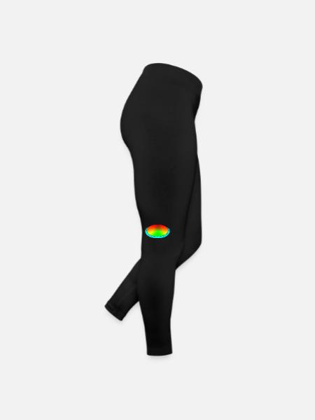 Rainbow dégradé coloré cool rétro tendance Art 1 - Legging en jersey Femme - noir - Droite