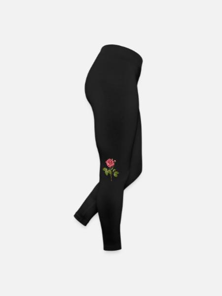 Fleur - Legging en jersey Femme - noir - Droite