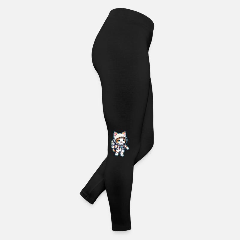 chat astronaute - espace Legging en jersey Femme