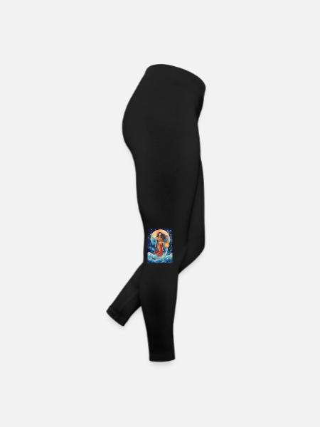 Sternzeichen Wassermann - Frauen Jersey Leggings - Schwarz - Rechts