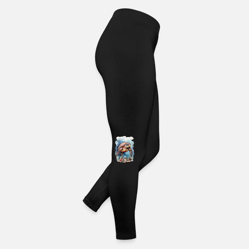 Sea's turtle under water Women’s Jersey Leggings