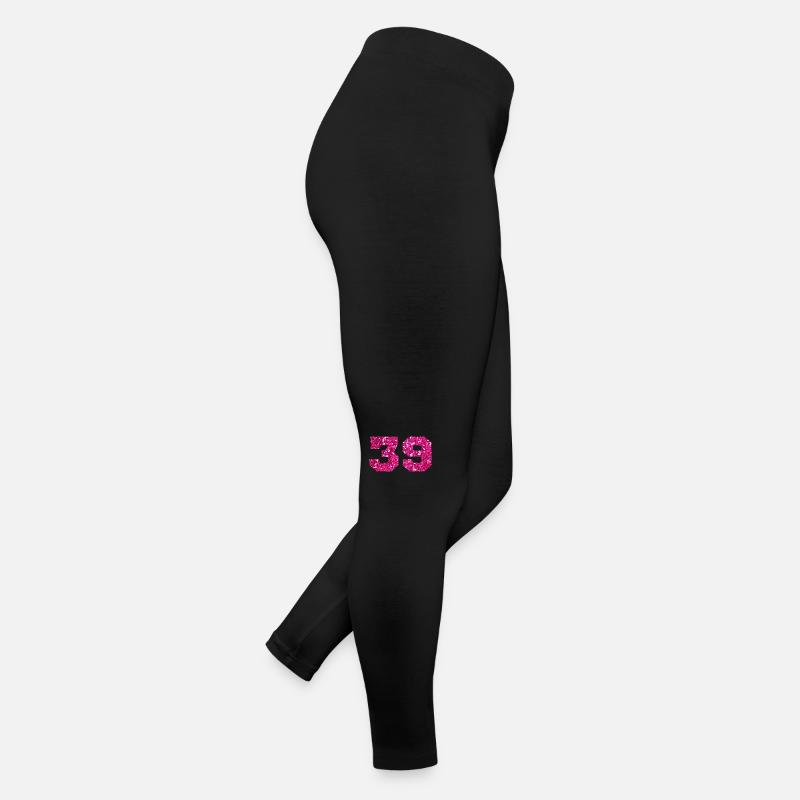 Nummer 39 Pink Glitter - 39. Geburtstag Frauen Jersey Leggings