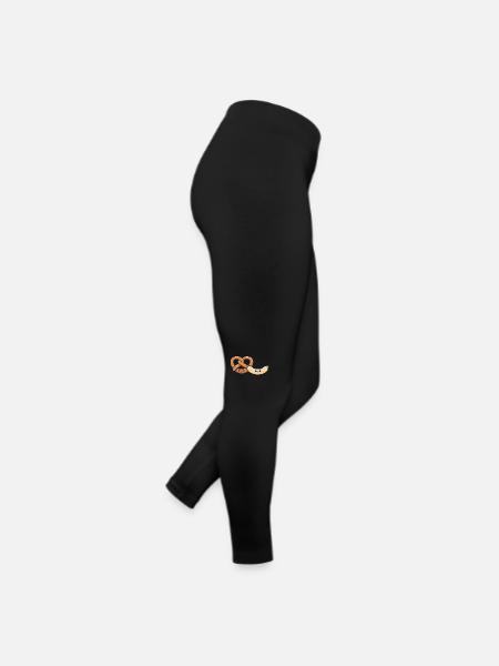 Weißwurst mit Brezel - Frauen Jersey Leggings - Schwarz - Rechts