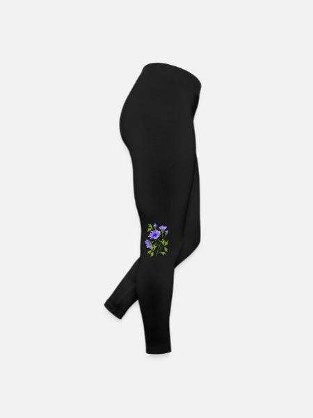 Flowers - Women’s Jersey Leggings - black - Right