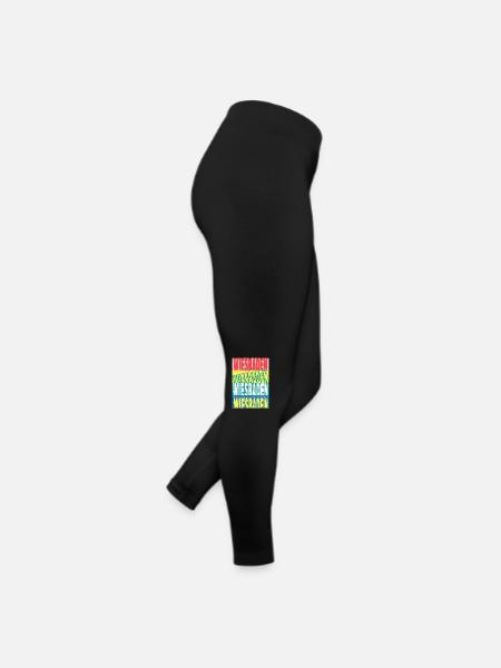 Wiesbaden Germany City Font Skyline - Women’s Jersey Leggings - black - Right