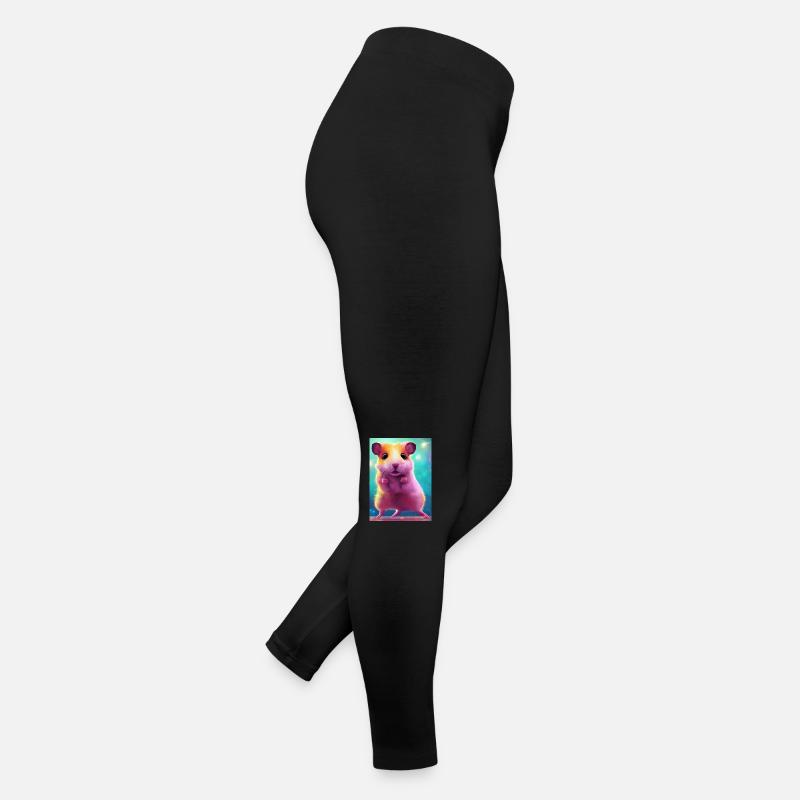 Cooles Comic-Porträt eines Hamsters Frauen Jersey Leggings