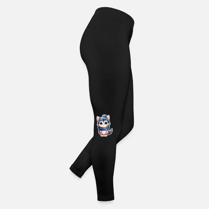 Schneekätzchen Frauen Jersey Leggings