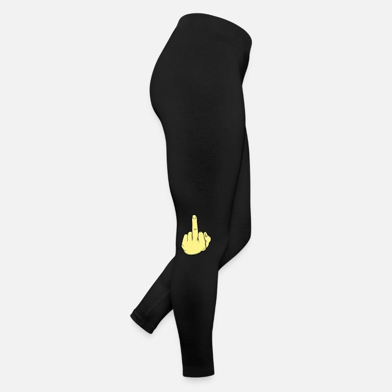 Middle Finger Hand 02 Women’s Jersey Leggings