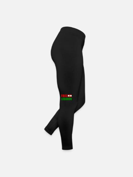 free lebanon - libanon - Frauen Jersey Leggings - Schwarz - Rechts