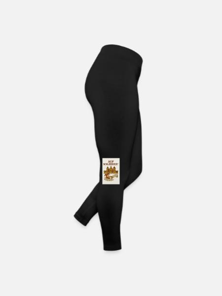 Auf Schlossfest - Neuburg Renaissancefest - Frauen Jersey Leggings - Schwarz - Rechts