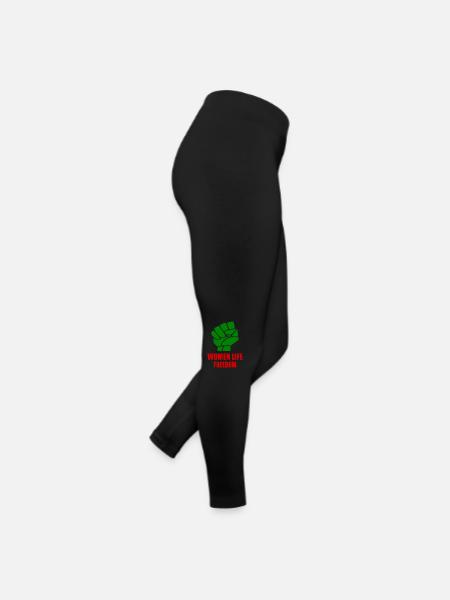 Women life freedom - Frauen Jersey Leggings - Schwarz - Rechts