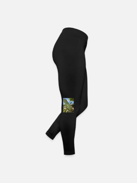 Kaktus - Frauen Jersey Leggings - Schwarz - Rechts