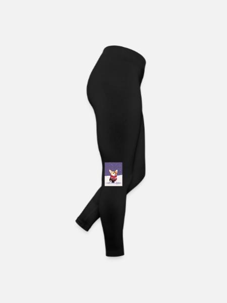 Mignon Corgi avec foulard de Noël rouge-blanc - Legging en jersey Femme - noir - Droite