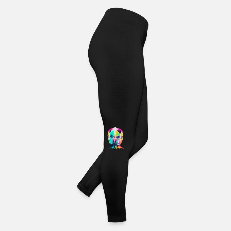 Doppelköpfe Frauen Jersey Leggings