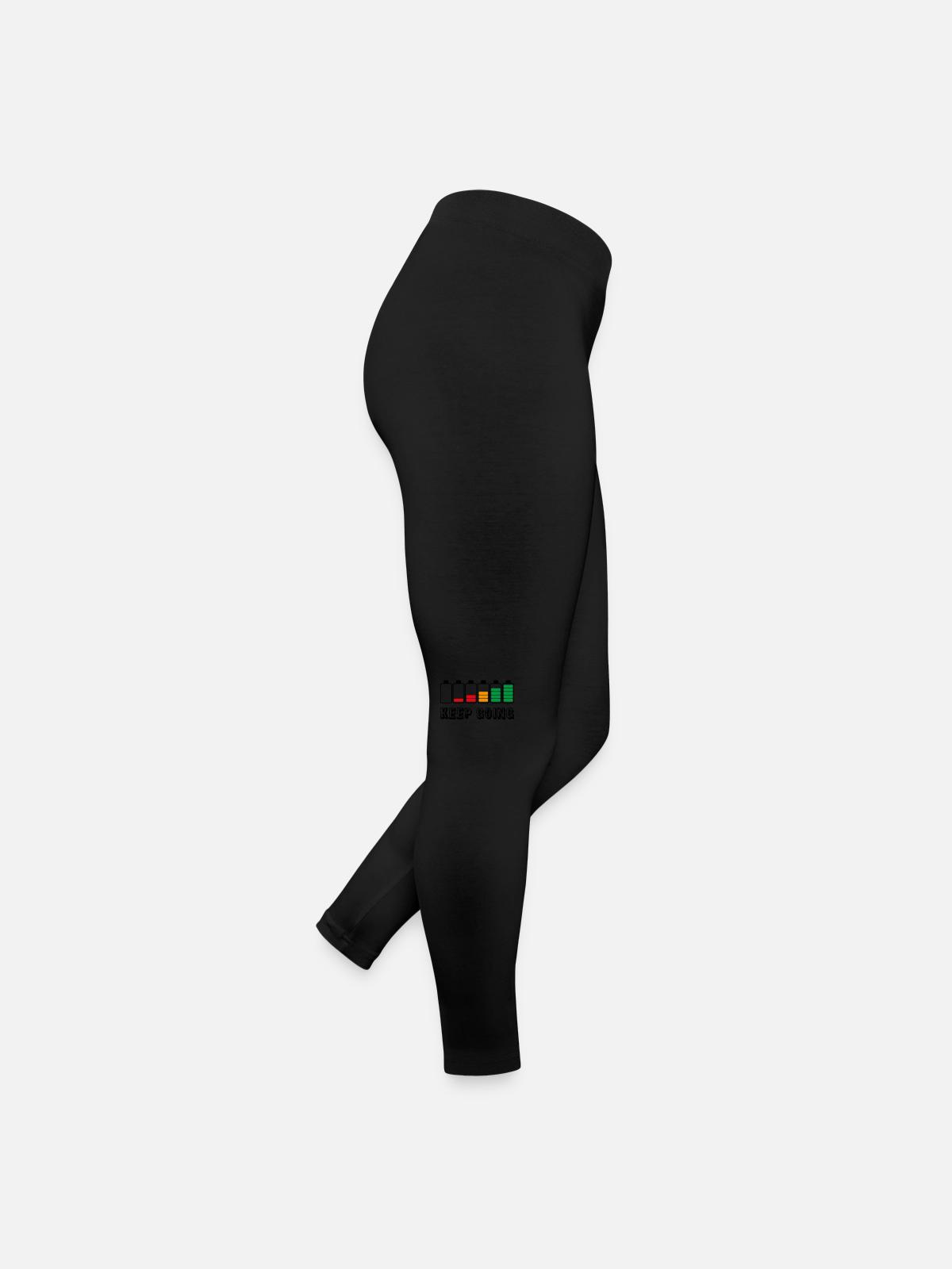 keep going - Women’s Jersey Leggings - black - Right