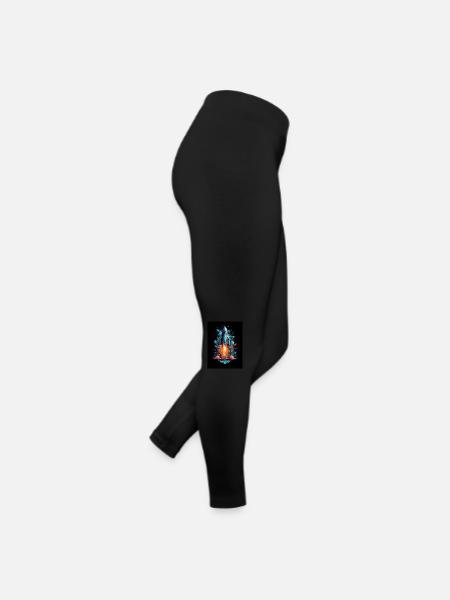 Raumfahrt - Frauen Jersey Leggings - Schwarz - Rechts