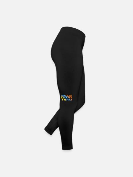 Groom Crew Bunt - Frauen Jersey Leggings - Schwarz - Rechts
