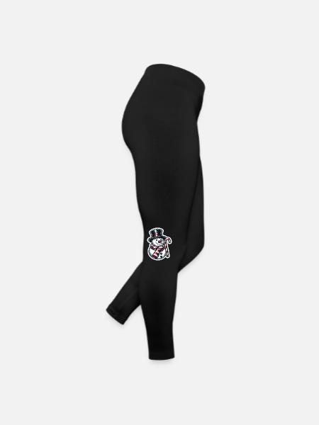 Schneemann mit Zuckerstange - Frauen Jersey Leggings - Schwarz - Rechts
