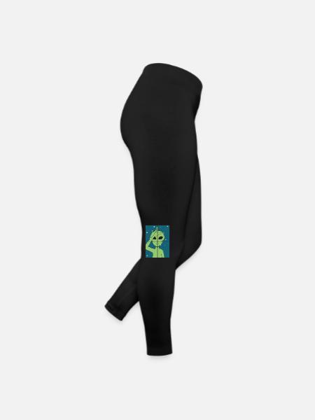 Alien - Frauen Jersey Leggings - Schwarz - Rechts