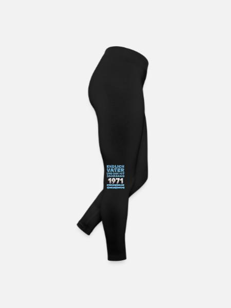 Vater 1971 - Frauen Jersey Leggings - Schwarz - Rechts