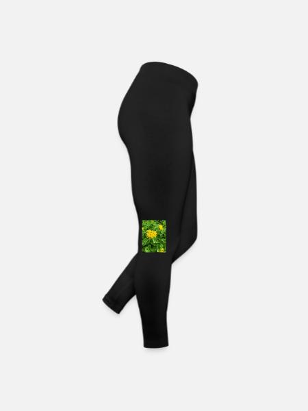 Fetthenne auch Sedum auch Orpine Ewige Fetthenne - Frauen Jersey Leggings - Schwarz - Rechts