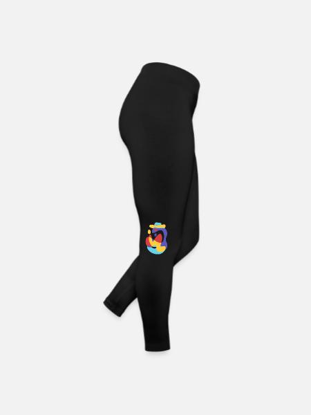 Monster Enjoy Summer Sea - Vintage Kühn Abstrakt - Frauen Jersey Leggings - Schwarz - Rechts