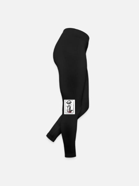Konservendosenmenschen mitBackground - Frauen Jersey Leggings - Schwarz - Rechts