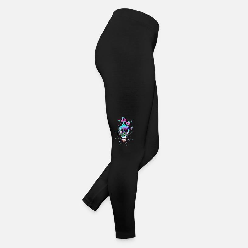 Magic mushrooms with sexy lips mushroom face Women’s Jersey Leggings