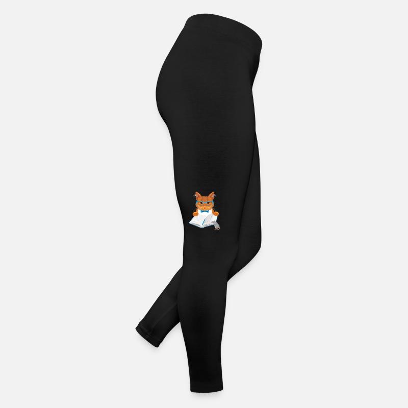 Smart ginger cat and funny mouse Women’s Jersey Leggings