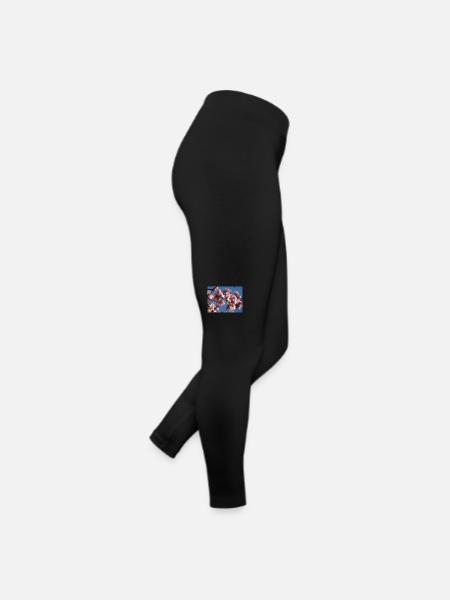 Rosa Magnolienzweige im Frühling - Frauen Jersey Leggings - Schwarz - Rechts