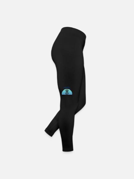 Logo rétro signe astrologique "Verseau" - Legging en jersey Femme - noir - Droite
