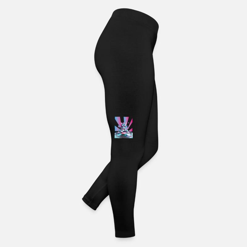 DJ Mix, Ai Cat - Women’s Jersey Leggings - black
