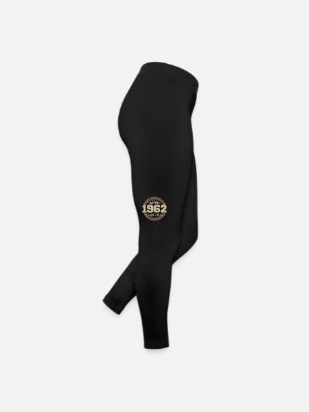 April 1962 Retro April 1962 Birthday Gift - Women’s Jersey Leggings - black - Right