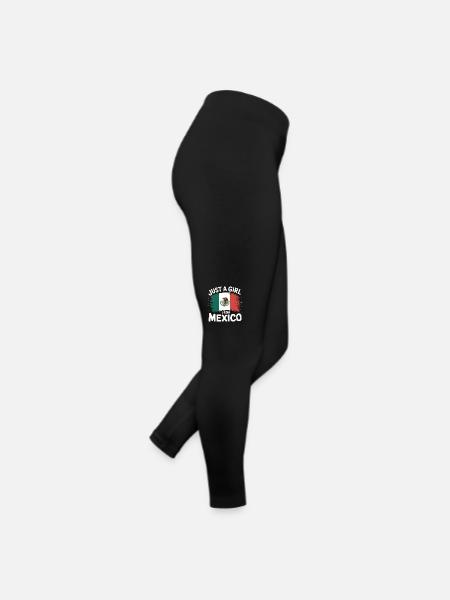 Mexiko Mexico Mexikanisch Spanisch - Frauen Jersey Leggings - Schwarz - Rechts