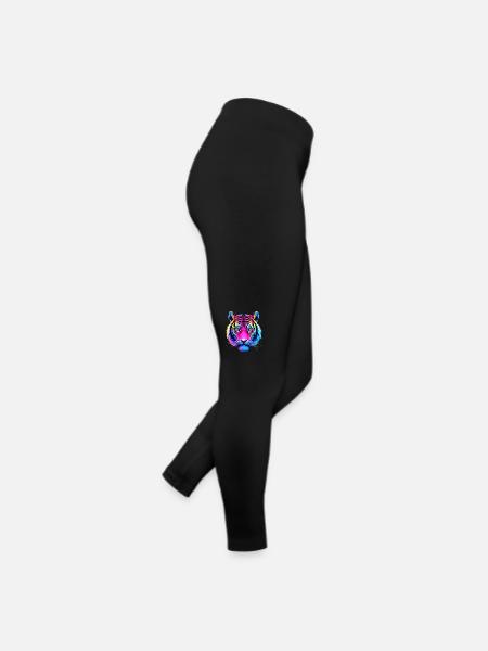 Neon Tiger - Women’s Jersey Leggings - black - Right