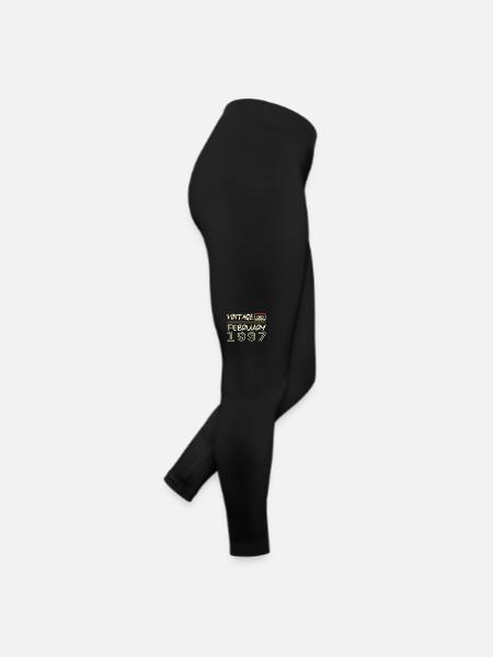 Februar 1987 Bestes Geschenk Februar 1987 - Frauen Jersey Leggings - Schwarz - Rechts